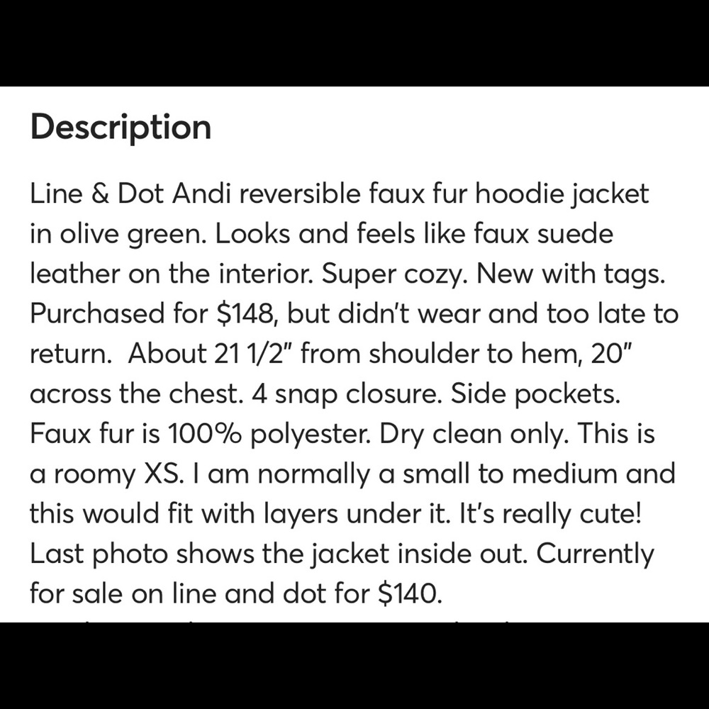 Line & Dot Andi reversible faux fur shearling jacket - Picture 12 of 13